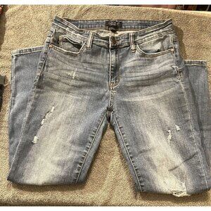Womens JUDY BLUE JEANS 13 31 Distressed Stretch Fade Preowned VGC 26 Inseam